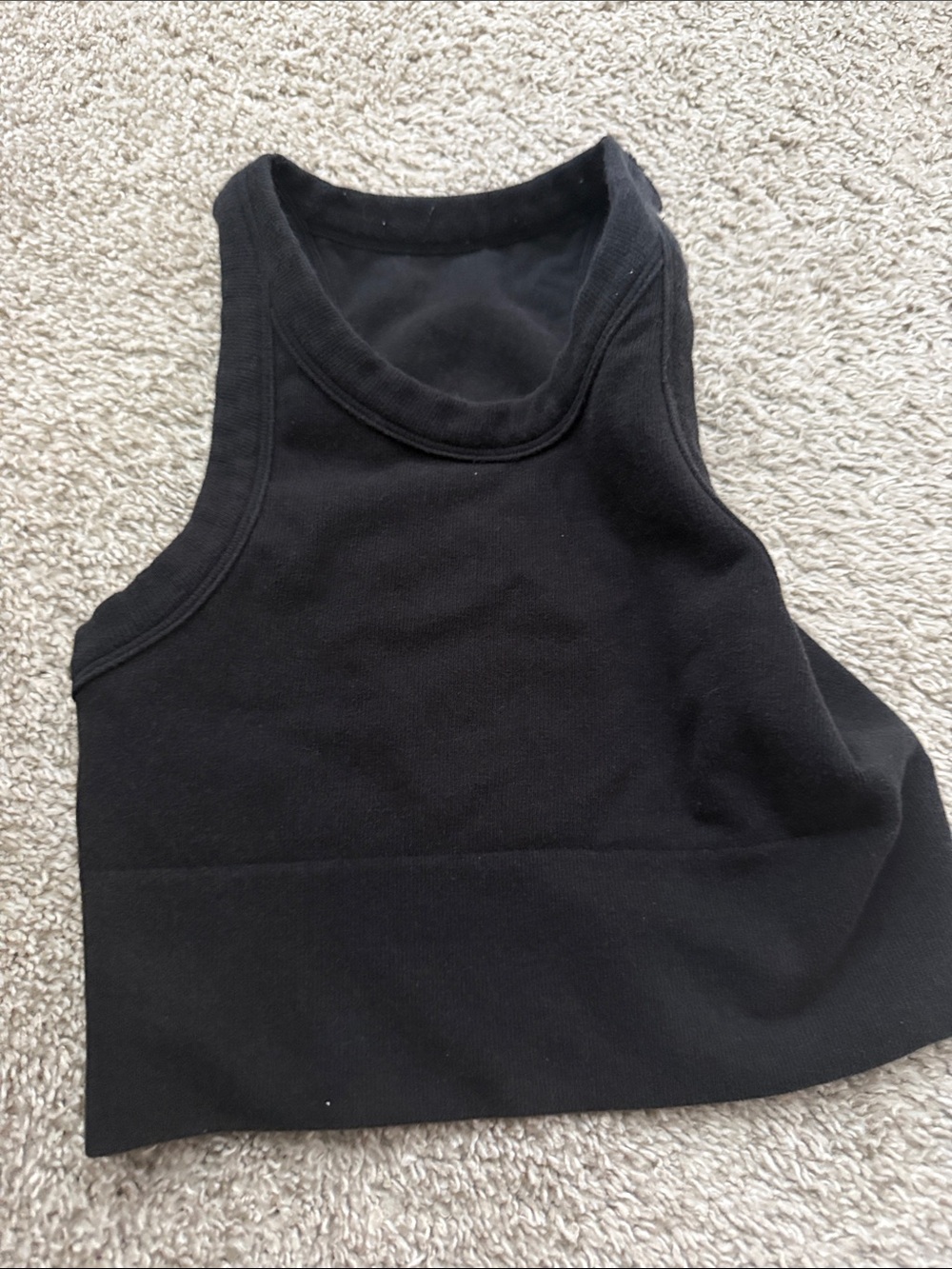 ALO Yoga Black Ribbed Sports Bra
